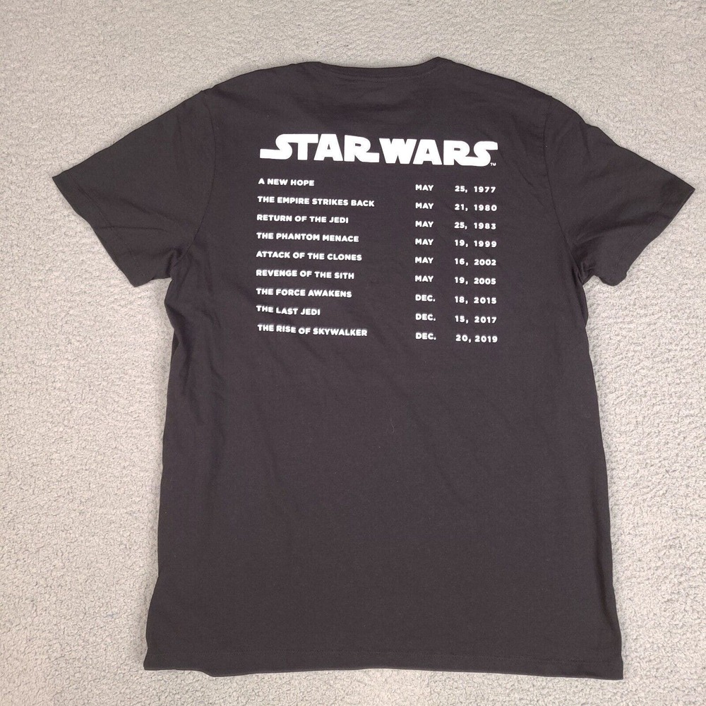 Old Navy Star Wars The Rise Of Skywalker T-Shirt Mens Large Black Movie List